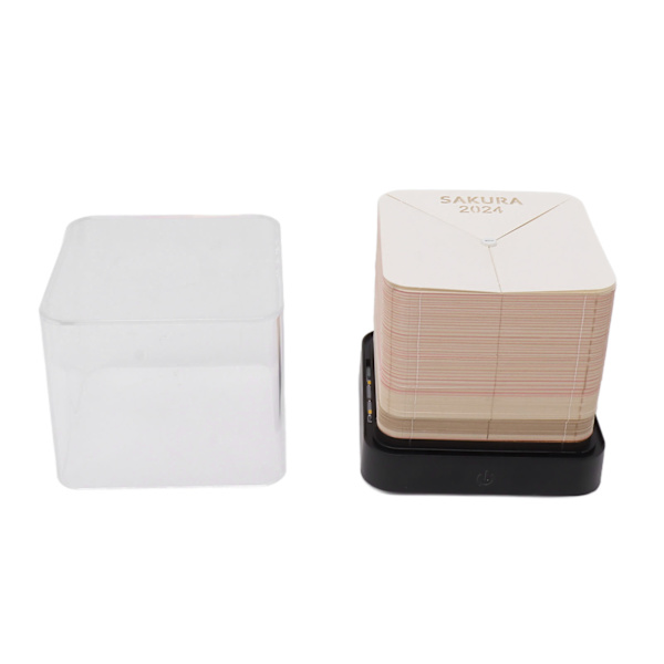 3D Paper Art Calendar Multifunktionell verklighetstrogen dekoration 2024 Kalender Memo Pad för Home Desk Office Rosa