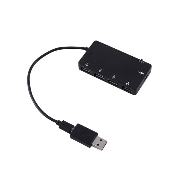 Micro USB Hub - 4-ports OTG-forlængeradapter til smartphone og tablet