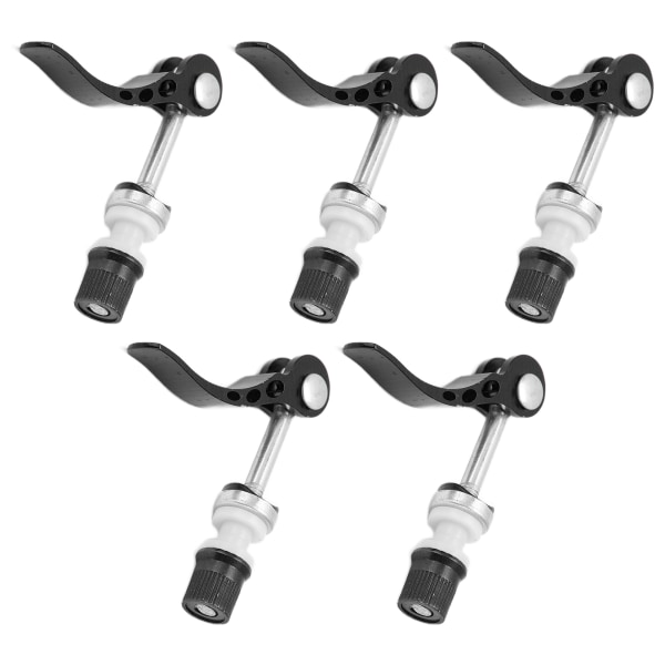 5 stk Saddelpindsklemmer Hurtigkobling Aluminiumlegering Slidstærk cykelrørsklemme Fast Gear til universelle cykler Sort