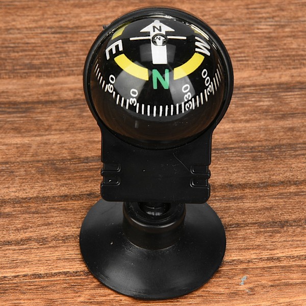 2 st LC282 ABS Bärbar Bilkompass Guide Ball med Sugkopp Utomhus Navigationsverktyg