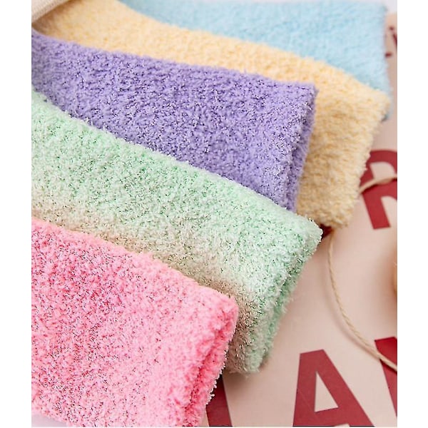 Dam vinter varma plyschtofflor - 5-pack