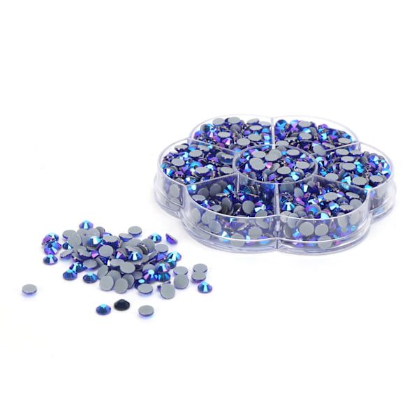 Strass Stenar Ren Klar Dekorativt Glas Nagelstenar för DIY Hantverk Kläder Väska JM201 Blå AB