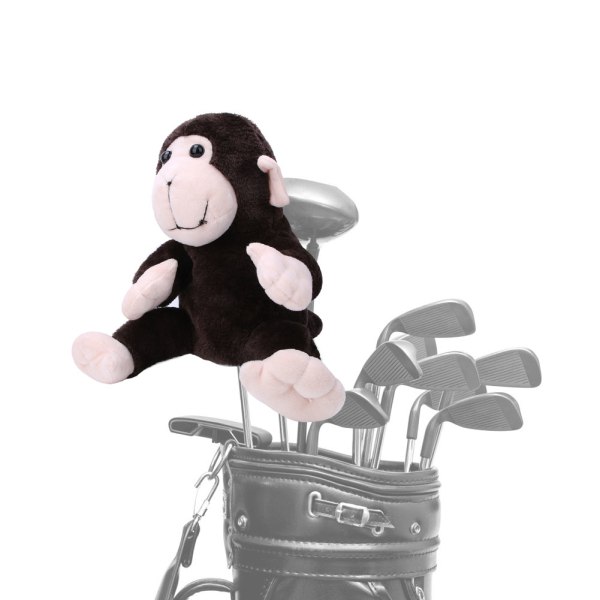 Plysjstoff apeformet golfkøllehodetrekk beskyttende hodetrekk golftilbehør