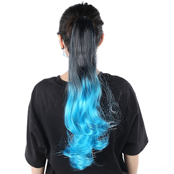 55 cm Curly Claw Clip hästsvans peruk Gradient Fashionabla syntetiska fibrer hästsvans Hårstycke1BT4535