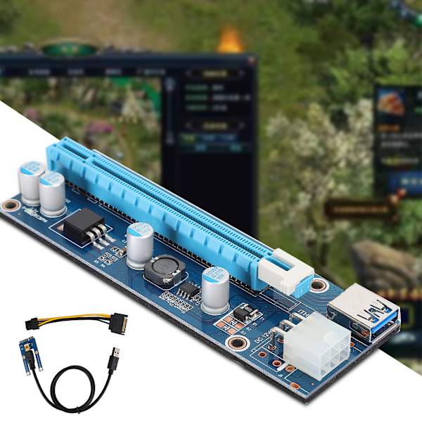 Mini PCI-E till PCI Express 16x Riser Adapter för grafikkortsbrytning