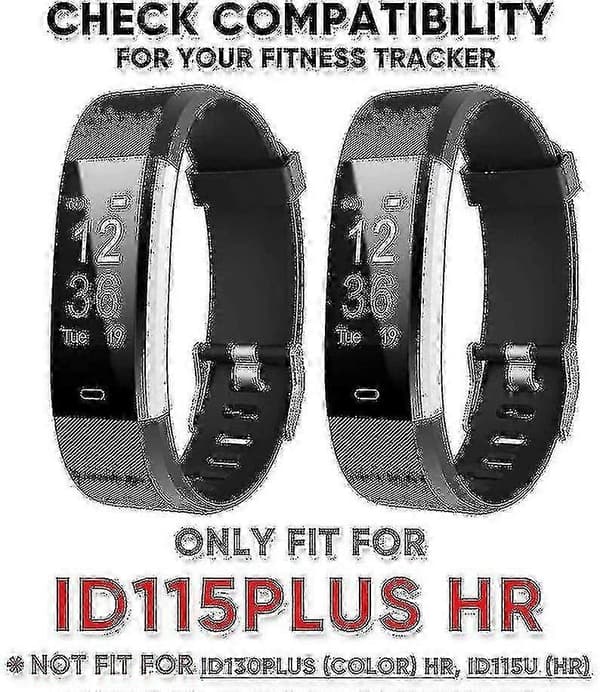Veryfit Pro ID115Plus HR erstatningsarmbånd - Sæt med 2 - Fitnesstracker Smartwatch [LD] red