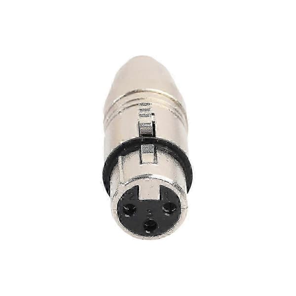Lydadapter XLR hunn til RCA hunn 2-pakning[LD] silver