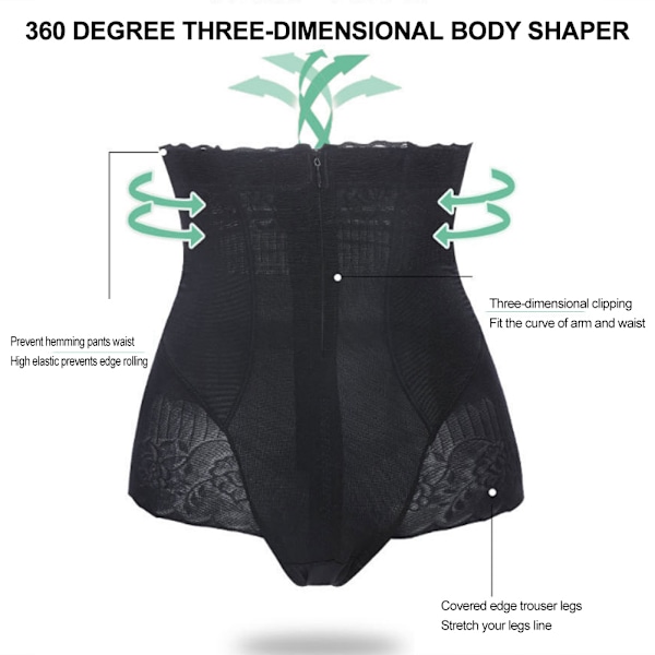 Dragkedja med hög midja efter förlossningen Andas Bodybuilding Shaping Byxor Body Shaper Butt Lifter Slimming PantyXL