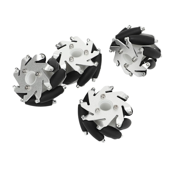 4 kpl 60 mm omnipyöriä, alumiiniseos, omnipyöräsetti, 2 vasenta, 2 oikeaa, 14159