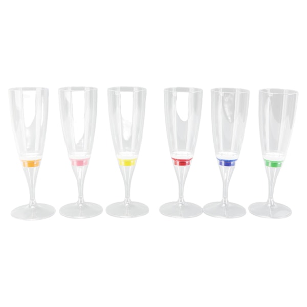 6 ST LED Lysende Cocktailglass Innovativt Champagneglass KTV PS Vinglasssett