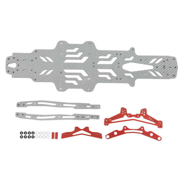 RC Drift Racing Chassi Kolfiber Aluminiumlegering RC Bil Chassiplatta för MST RMX2.0S RRX2.0S 1/10 Silver