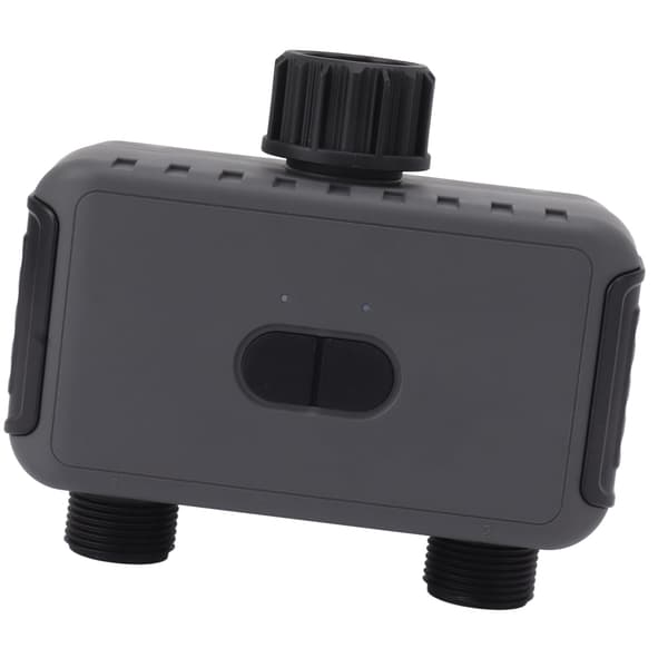 Smart vanningstimer 2 uttak WiFi sprinklerslangtimer med APP-kontroll Timing Vanningsmodus Slangvanningstimer 100‑240V EU-kontakt