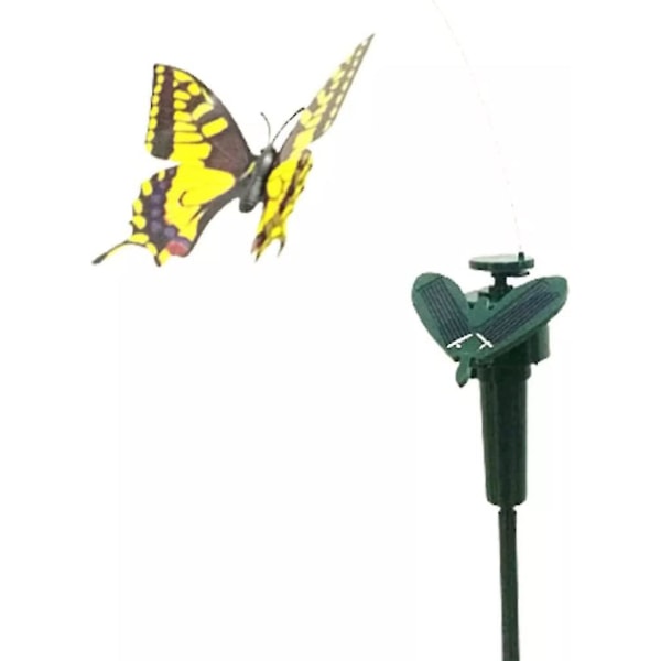 Fladrende Solar Butterfly Have Sommerfugle Fairy Lights Stakes Yard dekoration (tilfældig farve)3 stk.