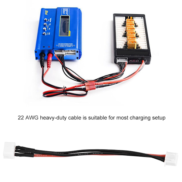 2 s batteribalansladdare plugg tråd/kontakt 22AWG 100 mm balanseringskabel (2S)
