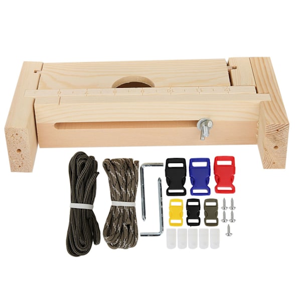 Paracord Armband Vävning Jig Kit Trä Justerbart Armband Halsband Maker DIY Craft Fixing Tool