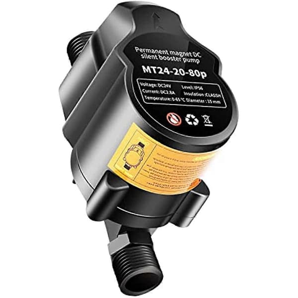 LOVIVER Automatisk Vattentrycksboosterpump Hushållsstyrenhet DC 24V Vattentryckspump Kompatibel med Dusch