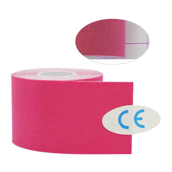 5cm*5m Bomullsstrapping for Muskelskader Elastisk Lim Sport Tape Rosa