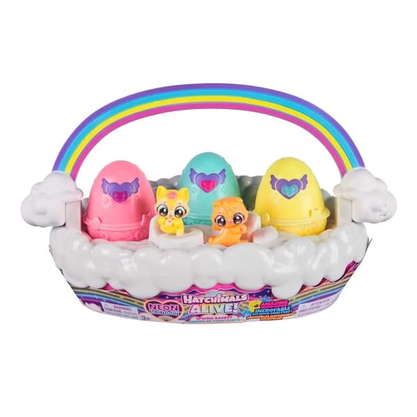 Hatchimals Alive Neon Rainbow Spring Basket flerfarget Multifärg multicolor