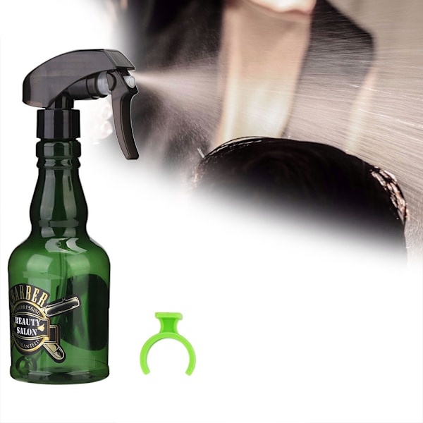 280 ml vintage täytettävä Barber tyhjä suihkepullo hiustenhoitoon (vihreä)