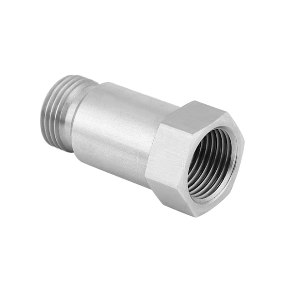 2-pack O2 rostfritt stål syresensorproppadapter förlängningsförlängare M18-1,5 x 45 mm