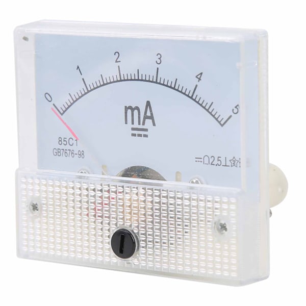 DC 0-5MA Pekarström Panel Mätare Mätenheter Amperemeter Tester Mätare