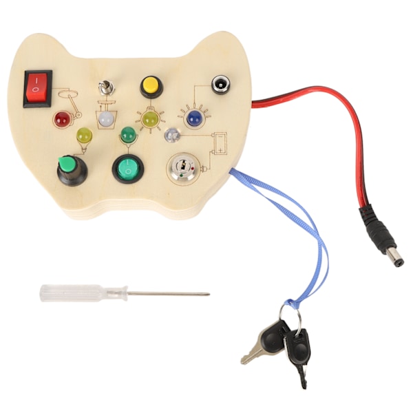 Handtag Switch Sensory Board Lighting Learning Färgglada knappar Switch Sensory Board för Barn