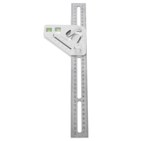 Flexibel Silver Triangel Linjal med Vattenpass