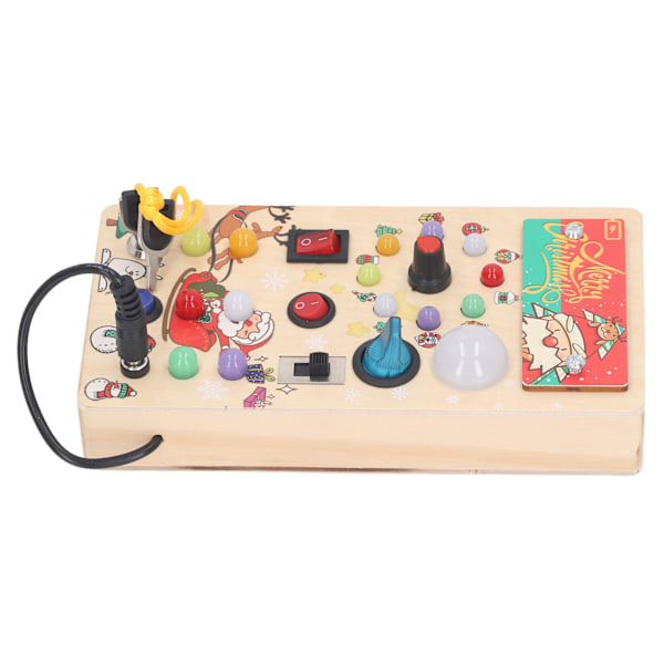 Busy Toddler Board med 8 LED-lys-brytere Tre Jul Style Lysbryter Opptatt Controller Board Sensorisk leke for under 1 år gammel