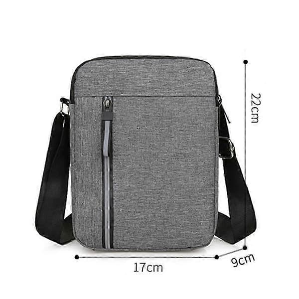 Mode Herre Solid Justerbar Rem Skuldertaske Vandtæt Skuldertaske Messengertaske[LD] Grey