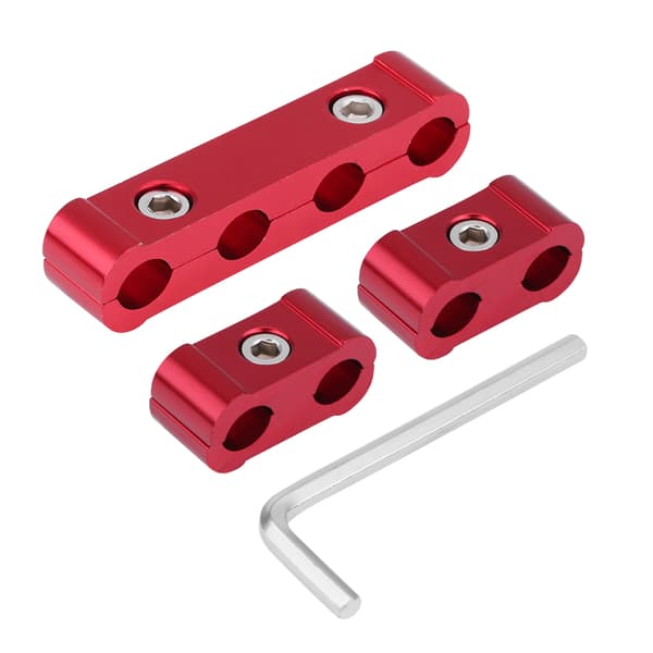 12 pcs Aluminum Alloy Spark Plug Wire Separator 8mm 9mm 10mm Engine Wire Divider (red)