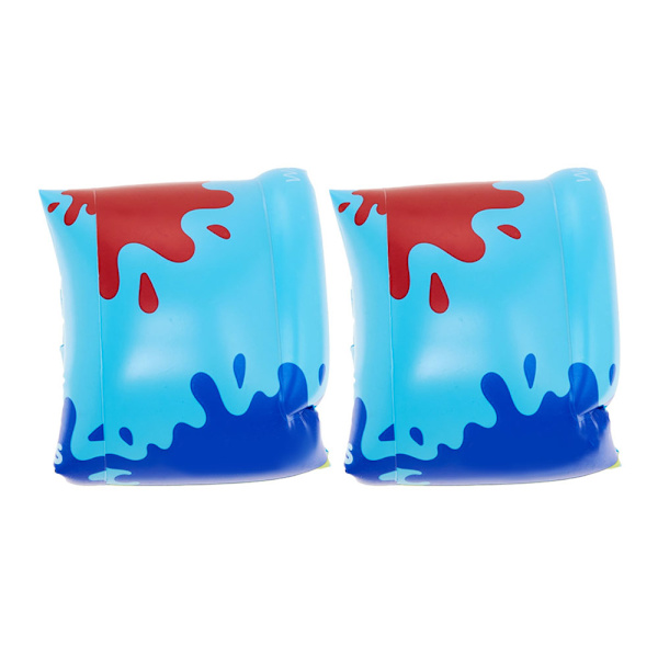 Swimming Arm Float PVC Uppblåsbar Rollup Armband Ring Floater Sleeve för vuxen Kid Nybörjare Blå