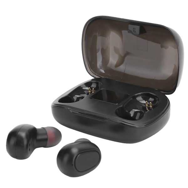 L21Pro Digital Display Trådløse Bluetooth 5.0 Øretelefoner InEar Binaural Sports Headset (Svart)