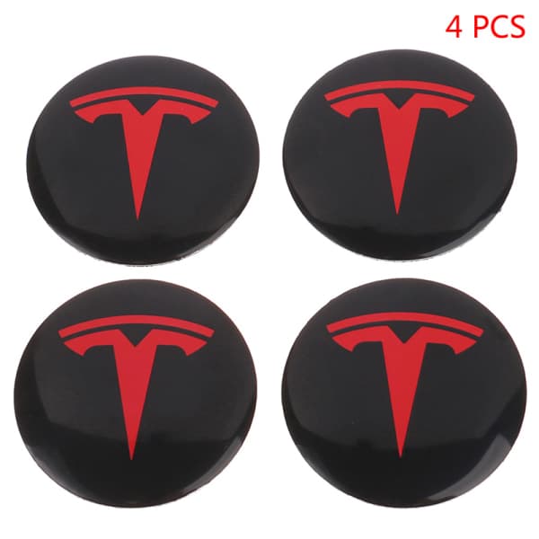 st hjulnavkapsler Kompatibel med Tesla Model 3 Y Tesla Accesso Rød[LD] Red
