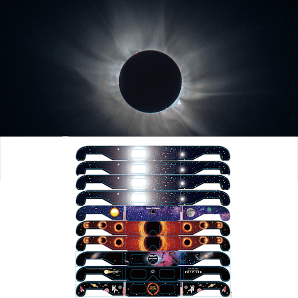 10 stk Solformørkelsesbriller Plastramme Papir Solformørkelsesbriller til solobservation