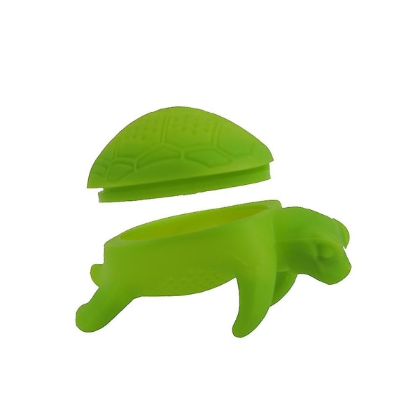 Silikone Turtle Tea Infuser Te Løse Blade Te Si Filter Diffuser Køkkenværktøj Gadgets (grøn)