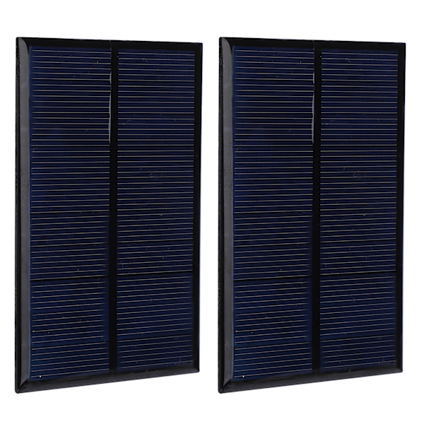 2 stk. Mini solpanel epoxy strømmodul batteri polysilicium industritilbehør 5V 500MA