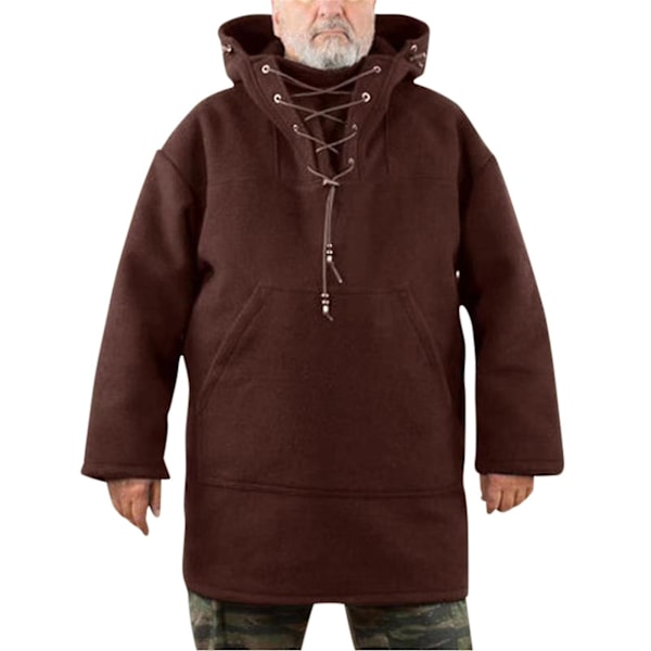 Avslappnad damfleece bikerjacka med fuskpälskant - Khaki Medium