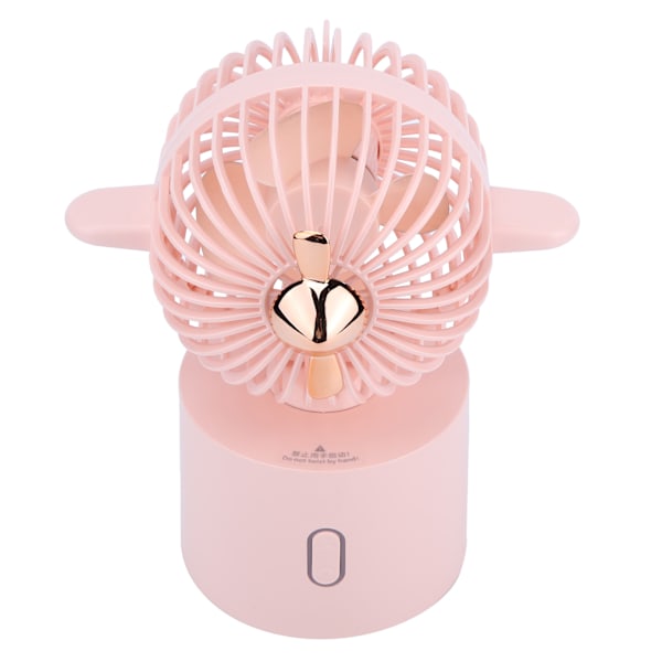Oskilloiva tuuletin USB Ladattava Kannettava Pöytätuuletin Asuntolaan ja Toimistoon, Pinkki