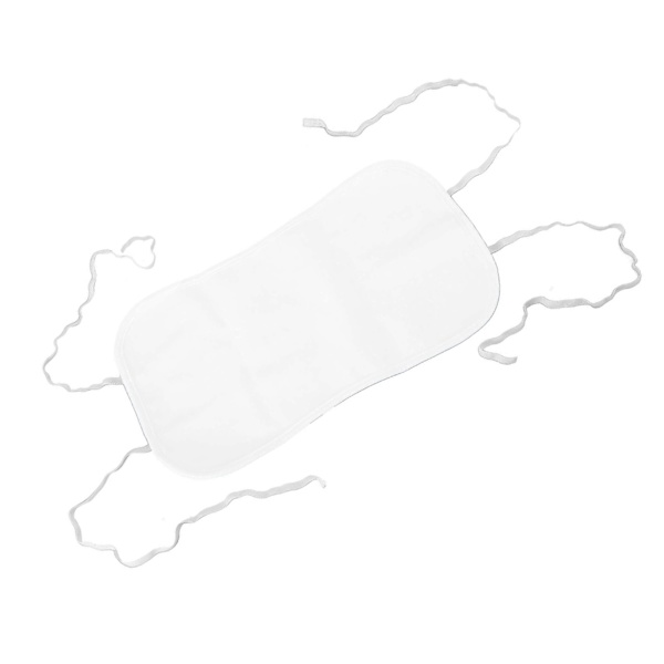 Ricinolja Pack Återanvändbar Tvättbar organisk bomull Ricinolja Pack Wrap Justerbar elastisk rem Vit