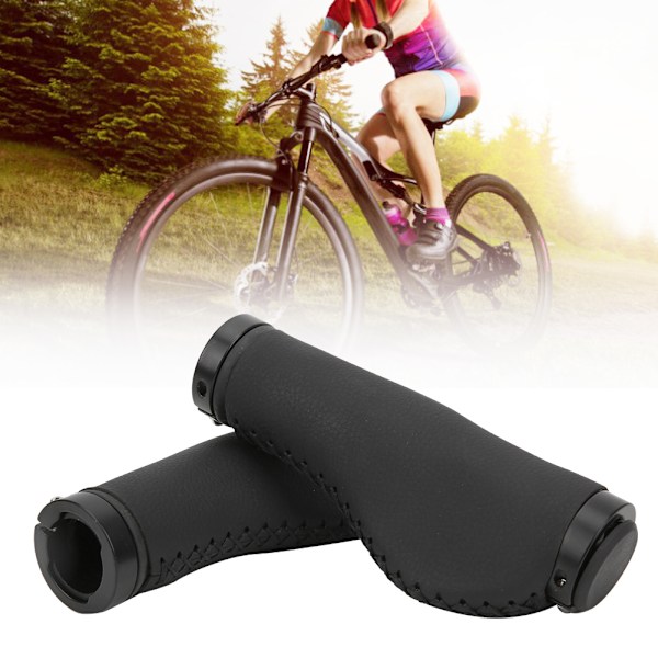 Svart Platt Cykelstyre Handtag Mjukt Handtag Sleeve Cover Mountain Bike Cykeldelar
