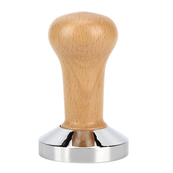 58mm Coffee Tamper Kaffepulver Hand Tamper Press Hammare Kaffemaskin TillbehörTräfärg 58mm Gängbas