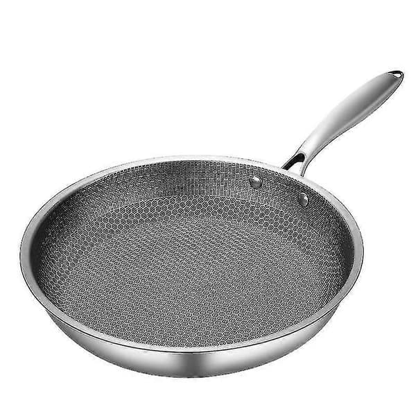Rustfrit stål 28 cm non-stick stegepande kompatibel med stegt bøf