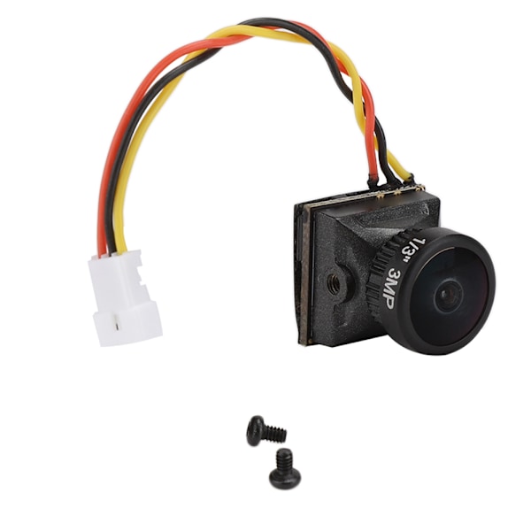 Mini FPV-kamera för Turbo Eos2 2,1 mm-lins 1200TVL CMOS NTSC Automatisk förstärkningskontroll Svart