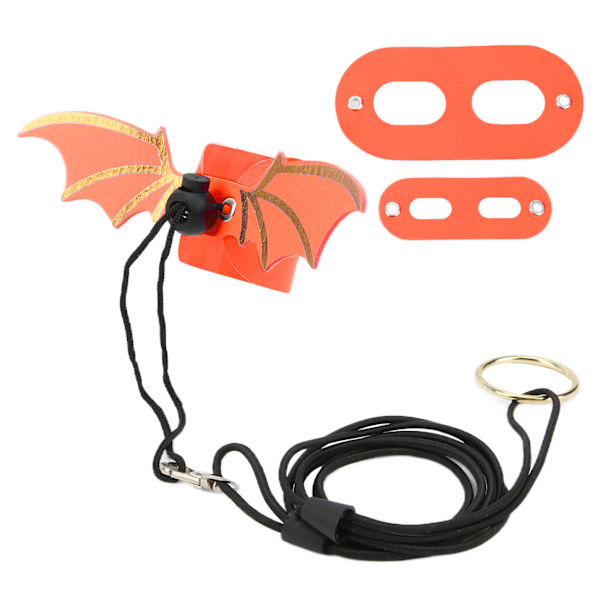 Justerbart Lizard Leash Skjeggagam Sele Mjuk for Reptiler Små Kjæledyr Orange