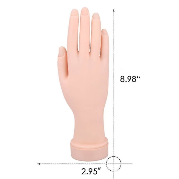 Manicure Practice Handprotes, rörligt och flexibelt manikyrverktyg Falsk handmodell