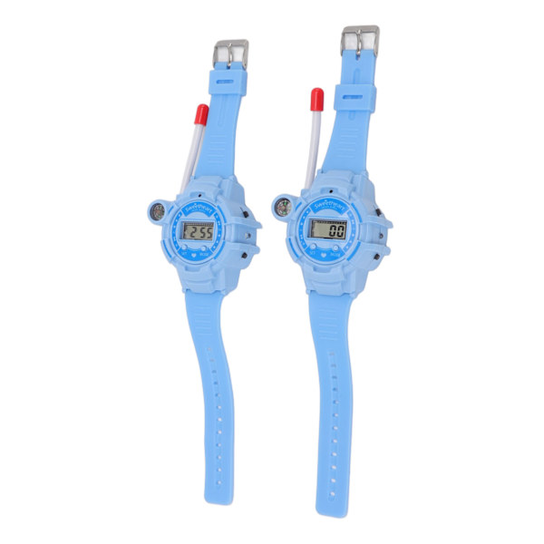 Barn Walkie Talkies Watch LCD-skärm Brusreducering Teleskopantenn Calling Walky Talky Watch Blå