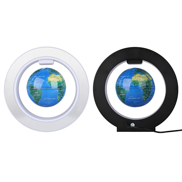 Levitoiva Maailmanpallo Magneettisella Levitaatiolla Pyörivä Maailmankartta Maapallo LED-Valoilla (UK-Pistoke)