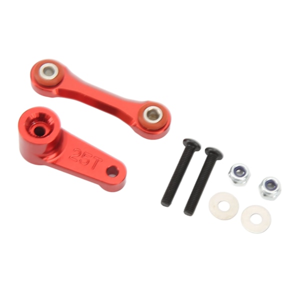 25T servostyrarm dragstång Professionell aluminiumlegering RC servoarm dragstång för ARRMA 1/7 1/8 RC bil Röd