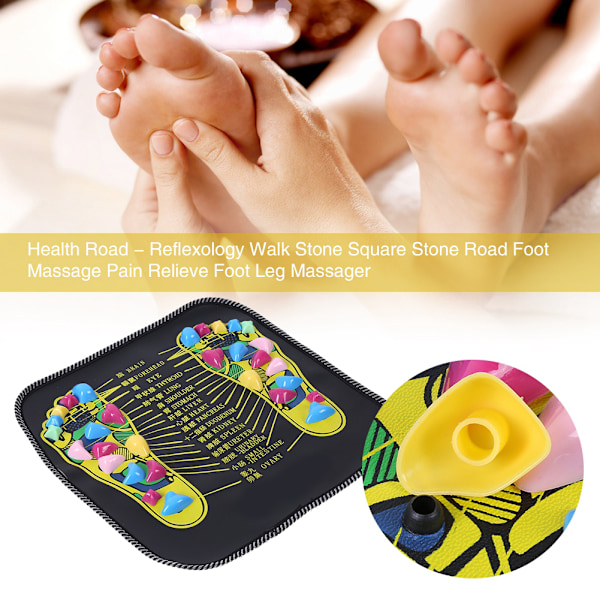 Zoneterapi Walk Stone Road Fodmassage Sort