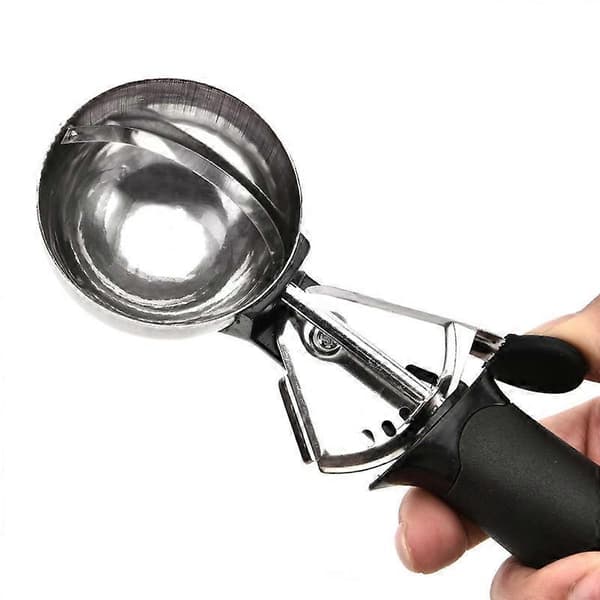 Klassisk isske med kortholder, sort/rustfrit stål, skovl